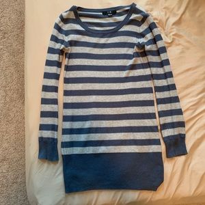 Sweater dress (grey and navy blue)